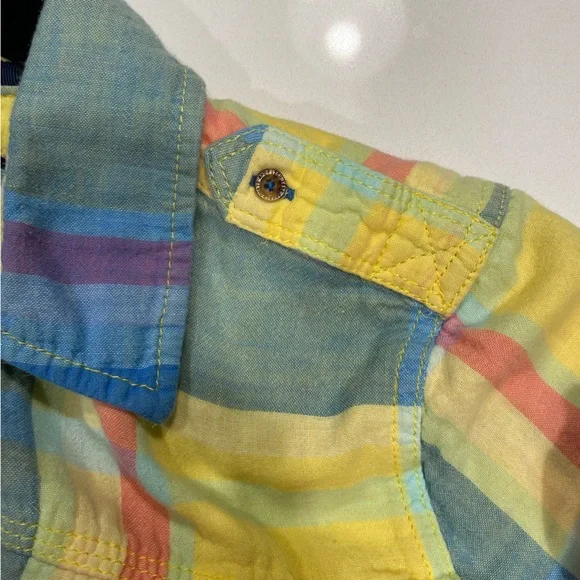 Abercrombie & Fitch Flannel with Roll & Button Sleeves, Small - Picture 6 of 7